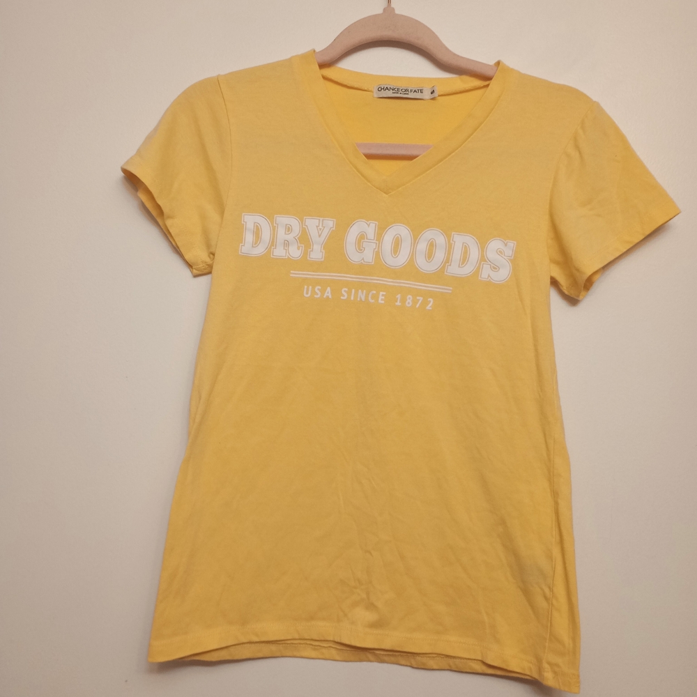 Dry Goods Yellow Fitted Short Sleeve T-Shirt‎